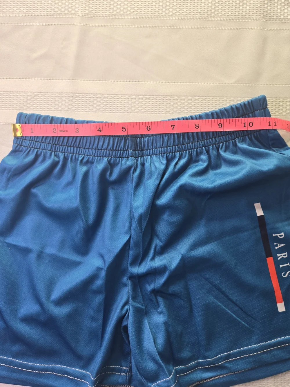 Paris Athletic Tee & Shorts Set - Blue with White & Red Accents